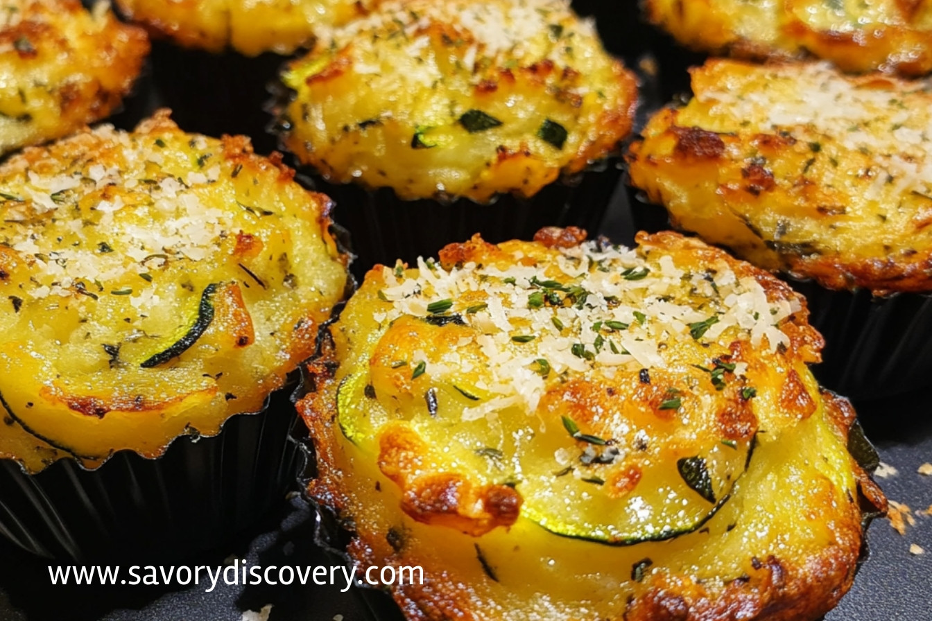 Parmesan Zucchini Potato Muffins