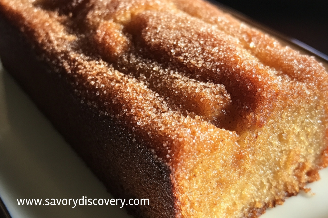 Spiced Apple Cider Donut Loaf with a Cinnamon Sugar Crust