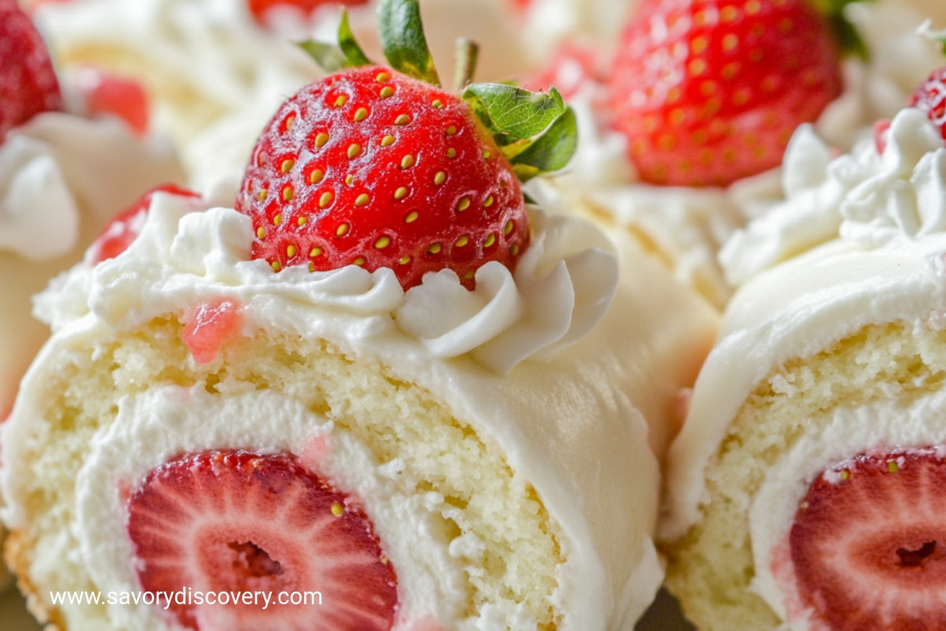 Strawberry Shortcake Cheesecake Rolls