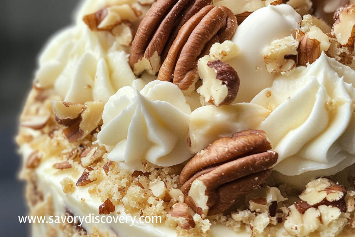 White Chocolate Pecan Layer Cake