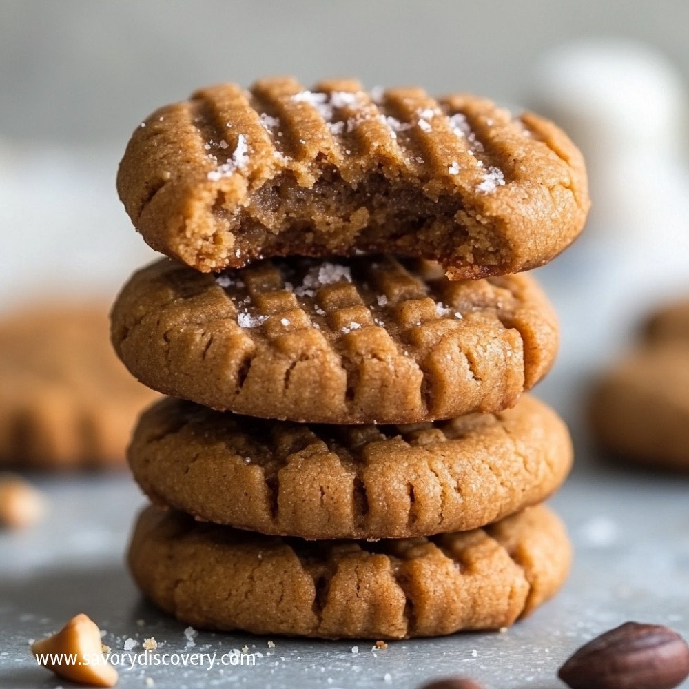 3-Ingredient Peanut Butter Cookies (Eggless)
