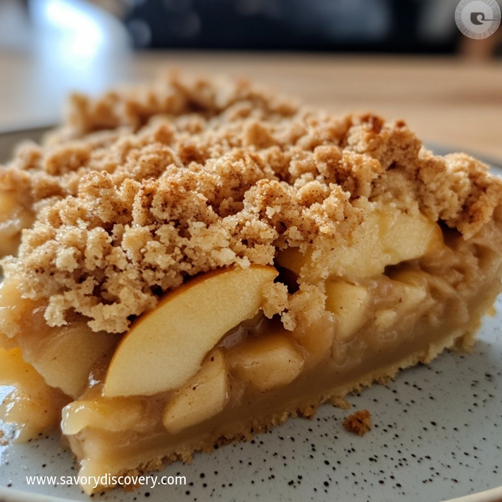 Apple Pie with Crumble and Yeast Dough