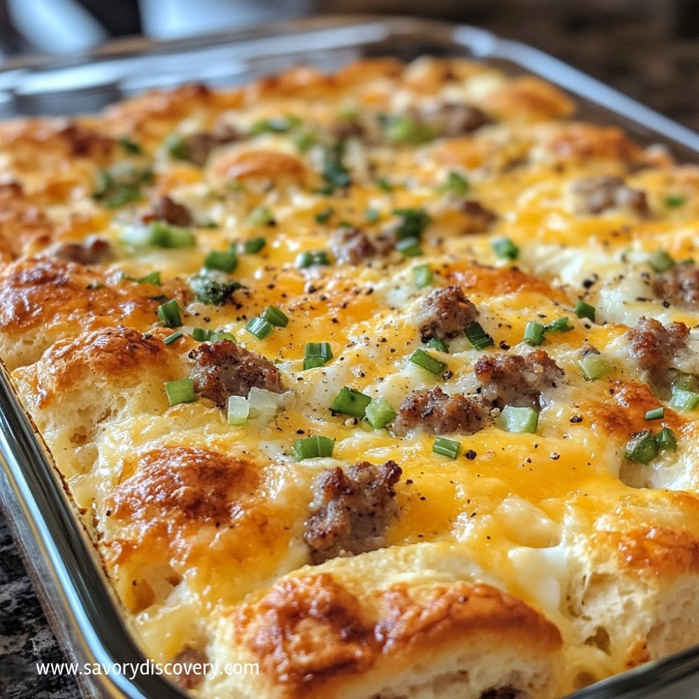Breakfast Casserole with Biscuits