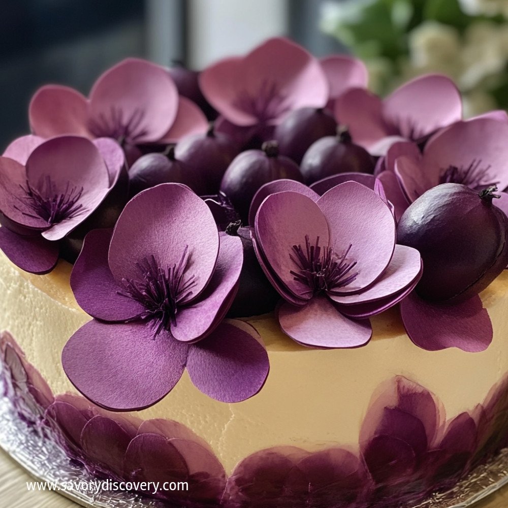 Cake with Paper Plums