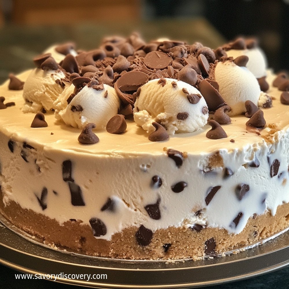 Chocolate Chip Cookie Dough Ice Cream Cake