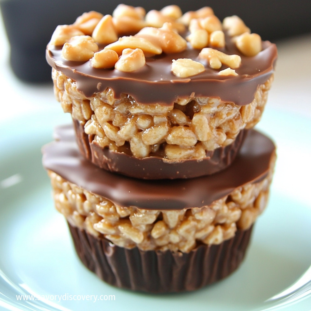 Chocolate Peanut Butter Rice Krispy Cups