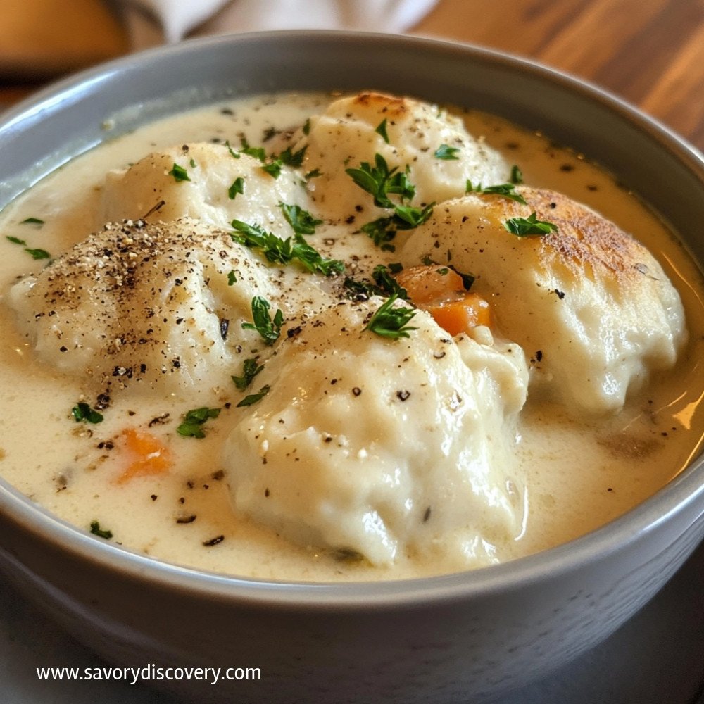 Creamy Turkey Soup with Dumplings