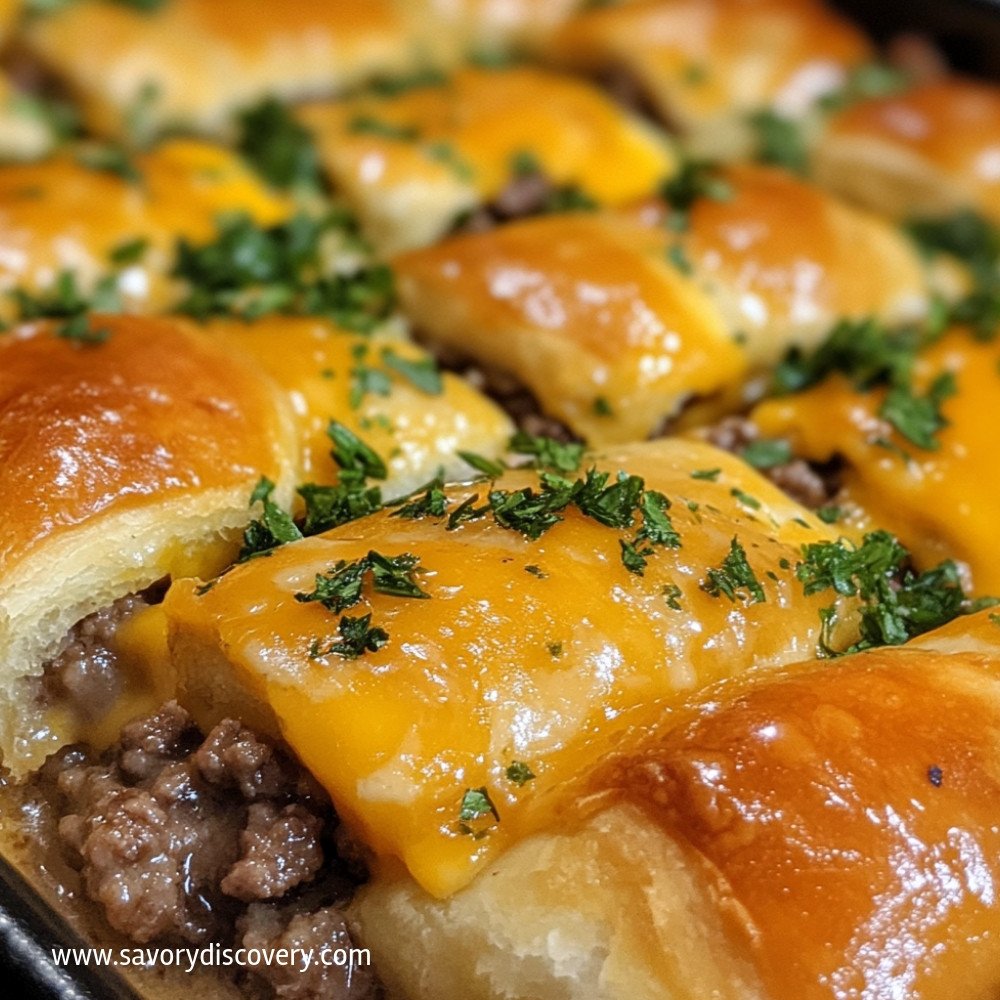 Crescent Roll Cheeseburger Casserole