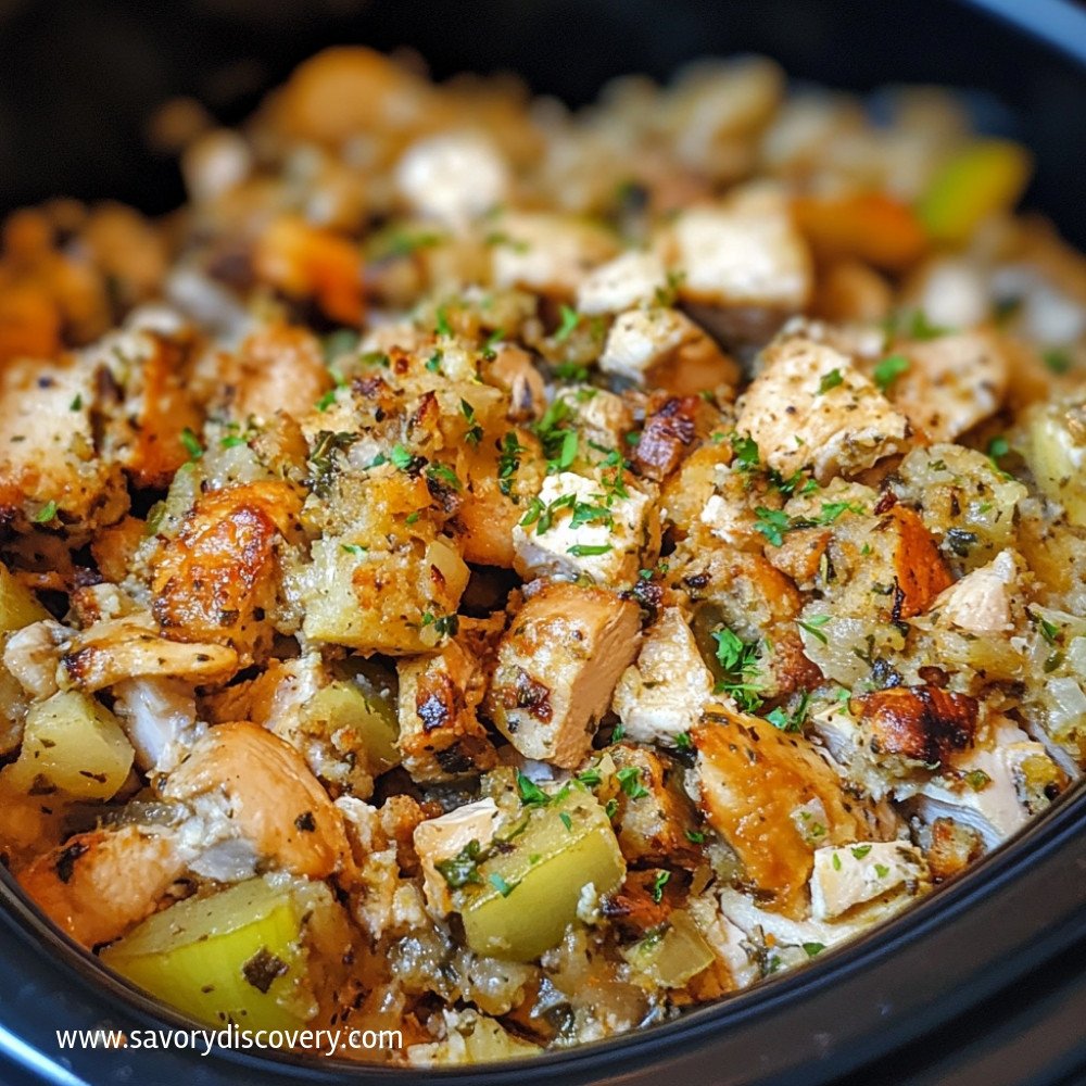 Crock Pot Chicken and Stuffing