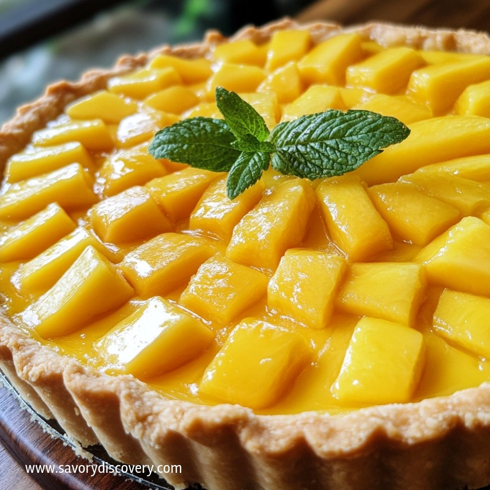 Eggless Mango Cream Cheese Tart