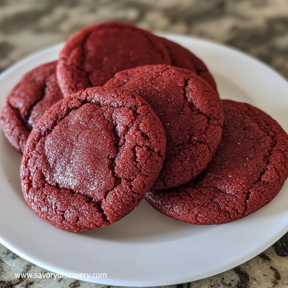 Eggless Red Velvet Cookies