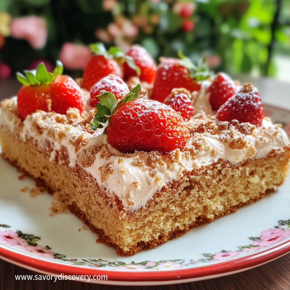 Eggless Strawberry Tea Cake