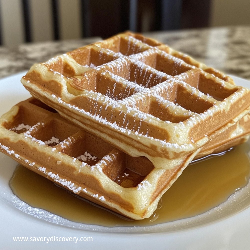 Eggless Waffles Without Waffle Maker