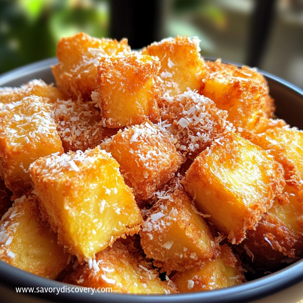 Fried Pineapple with Coconut Crust