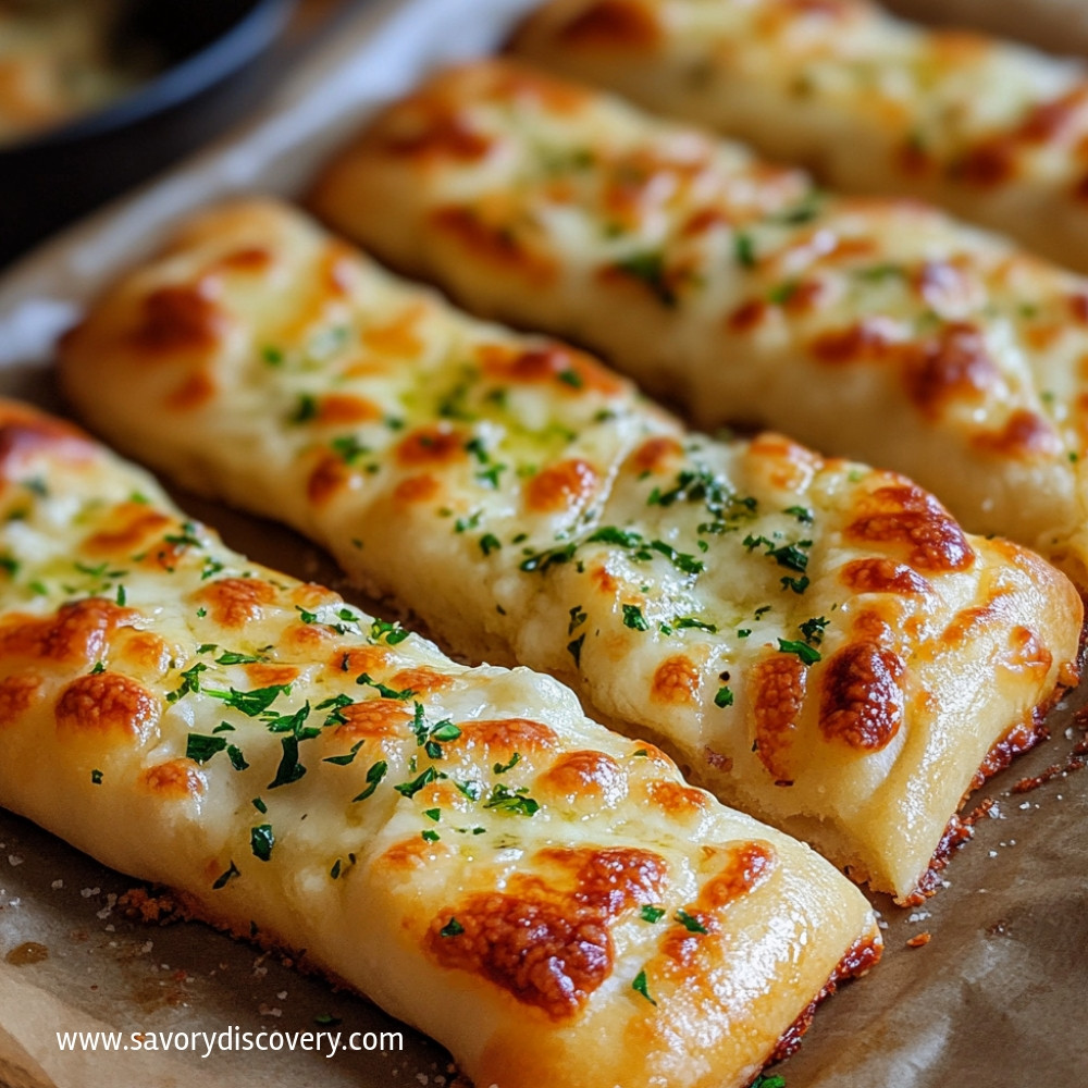 Homemade Cheesy Garlic Breadsticks