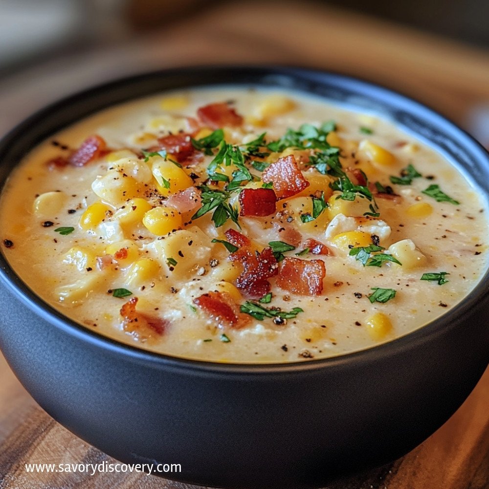 Instant Pot Corn Chowder with Cream Cheese and Bacon