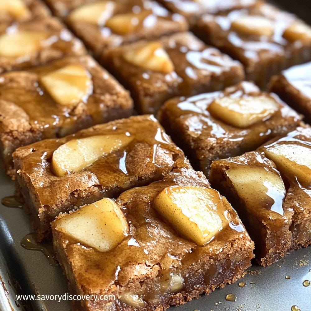 Maple Glazed Apple Blondies