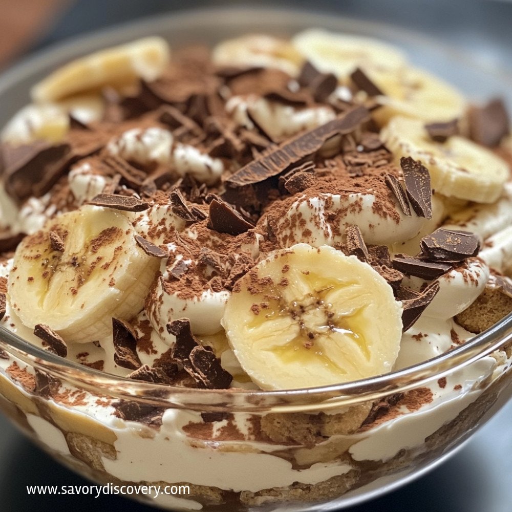 No-Bake Easy Eggless Banoffee Pudding