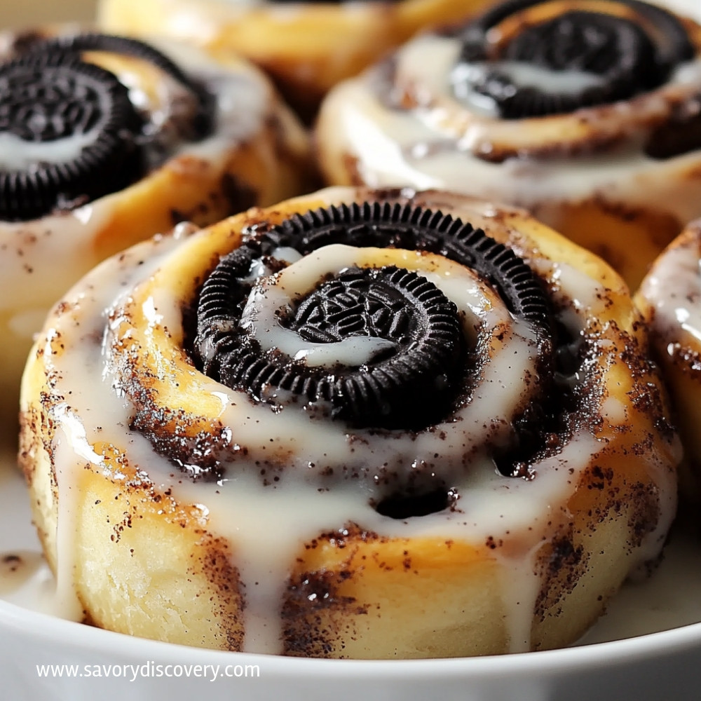 Oreo Stuffed Cinnamon Rolls