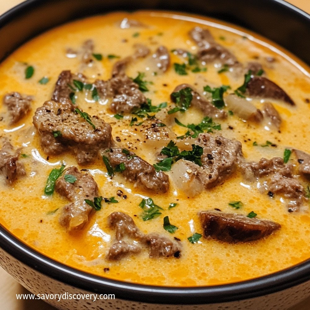 Philly Cheese Steak Soup