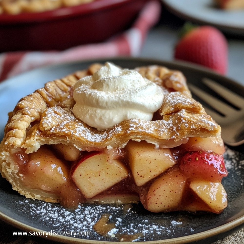 Quick Apple Strawberry Pie