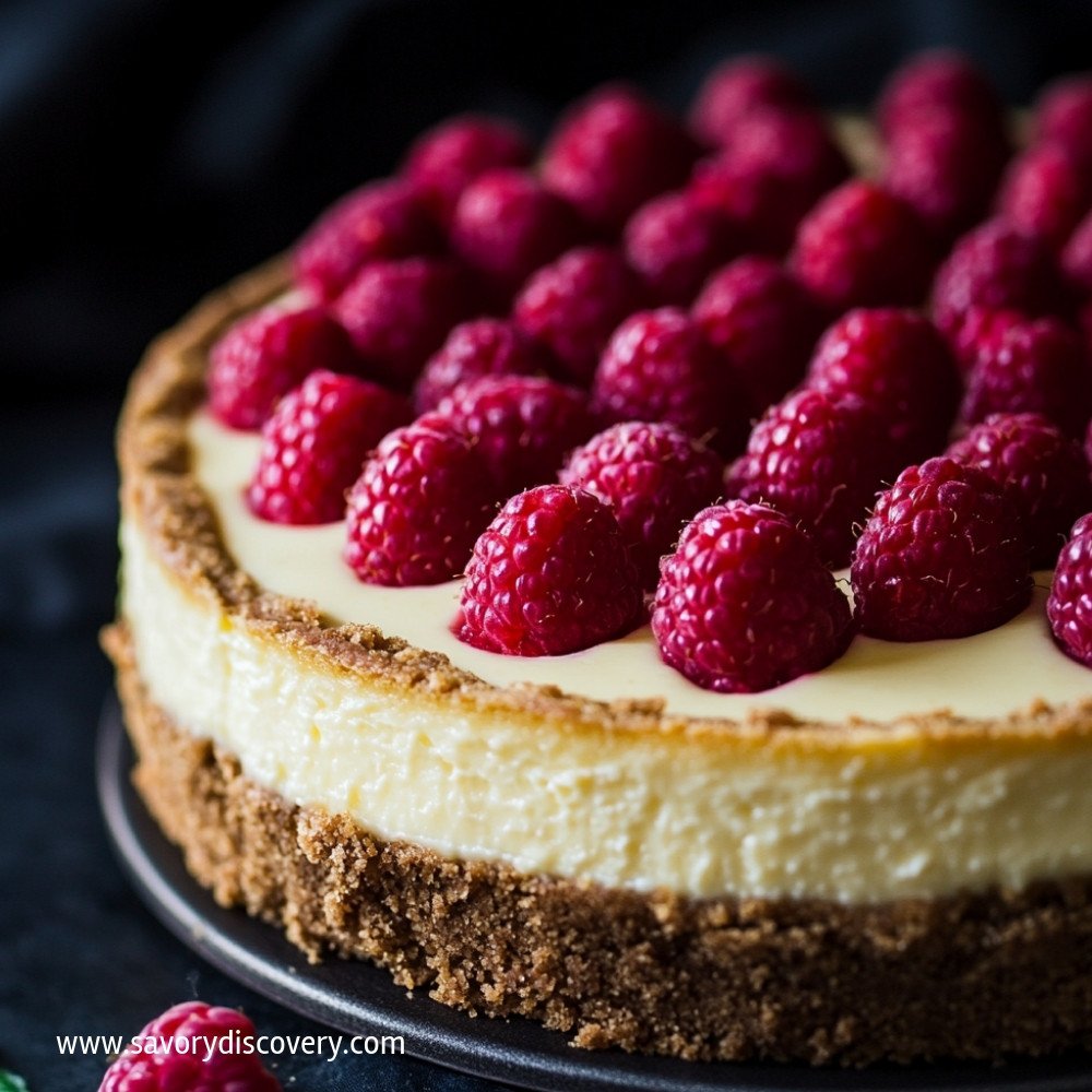 Raspberry White Chocolate Cheesecake