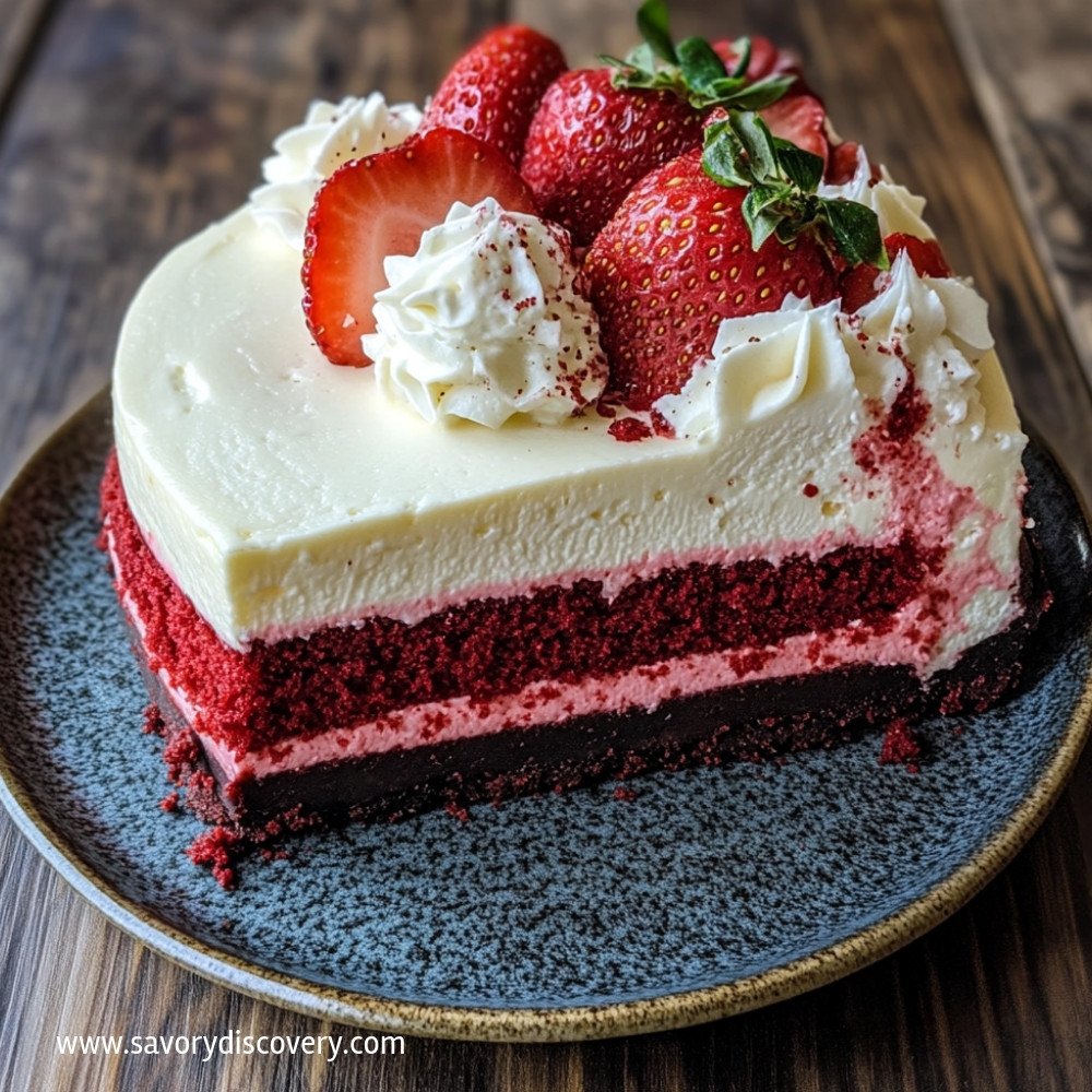 Red Velvet Strawberry Cheesecake