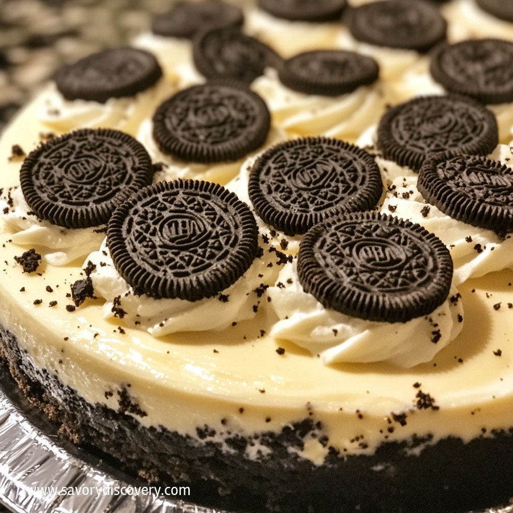 Small Serve Baked Oreo Cheesecake in a Cooker