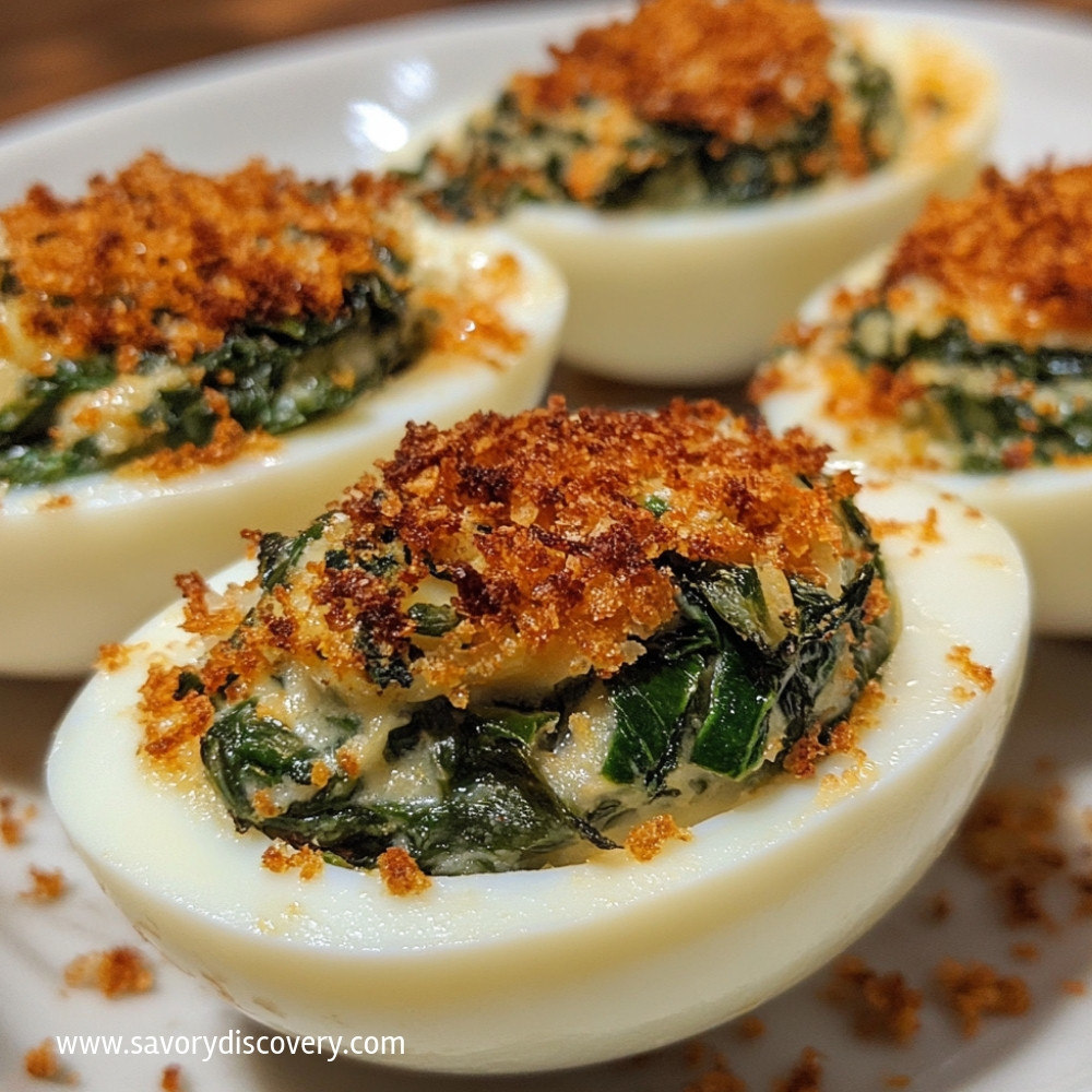 Stuffed Eggs with Spinach