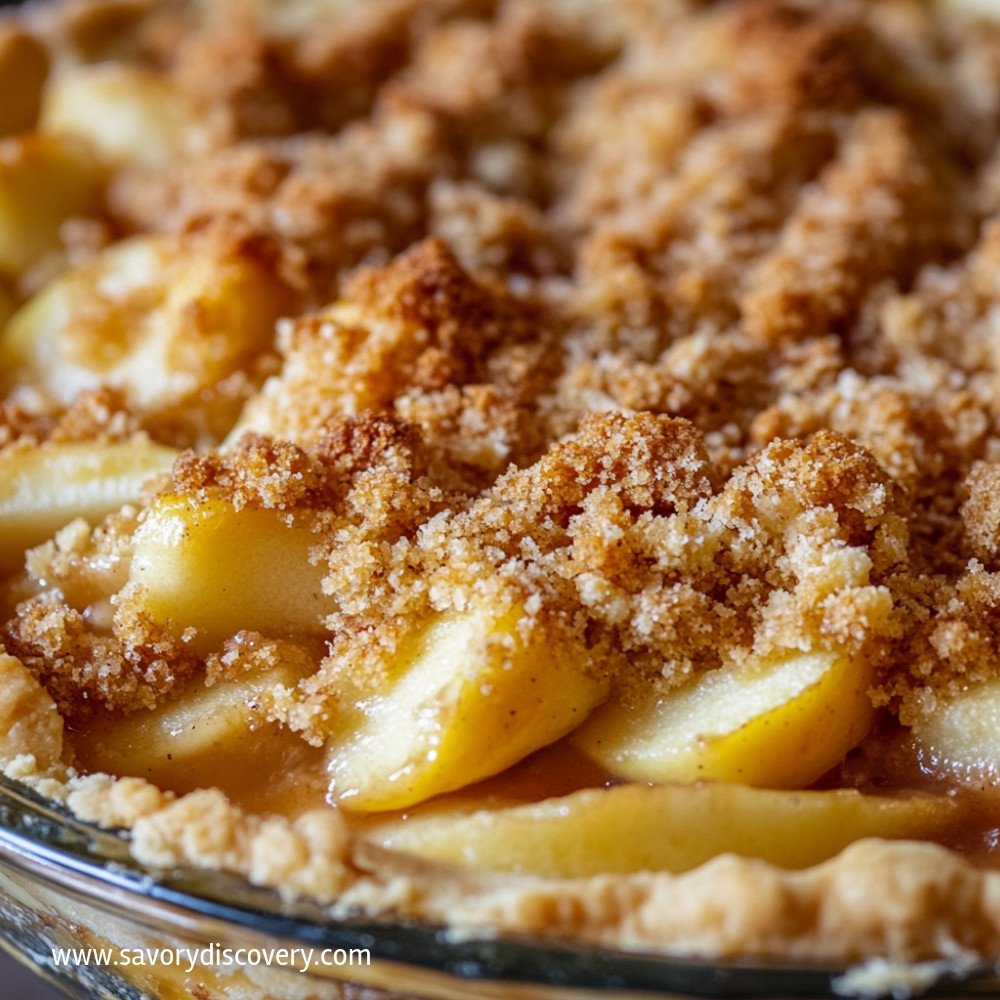 Apple Pie with Crumble and Yeast Dough