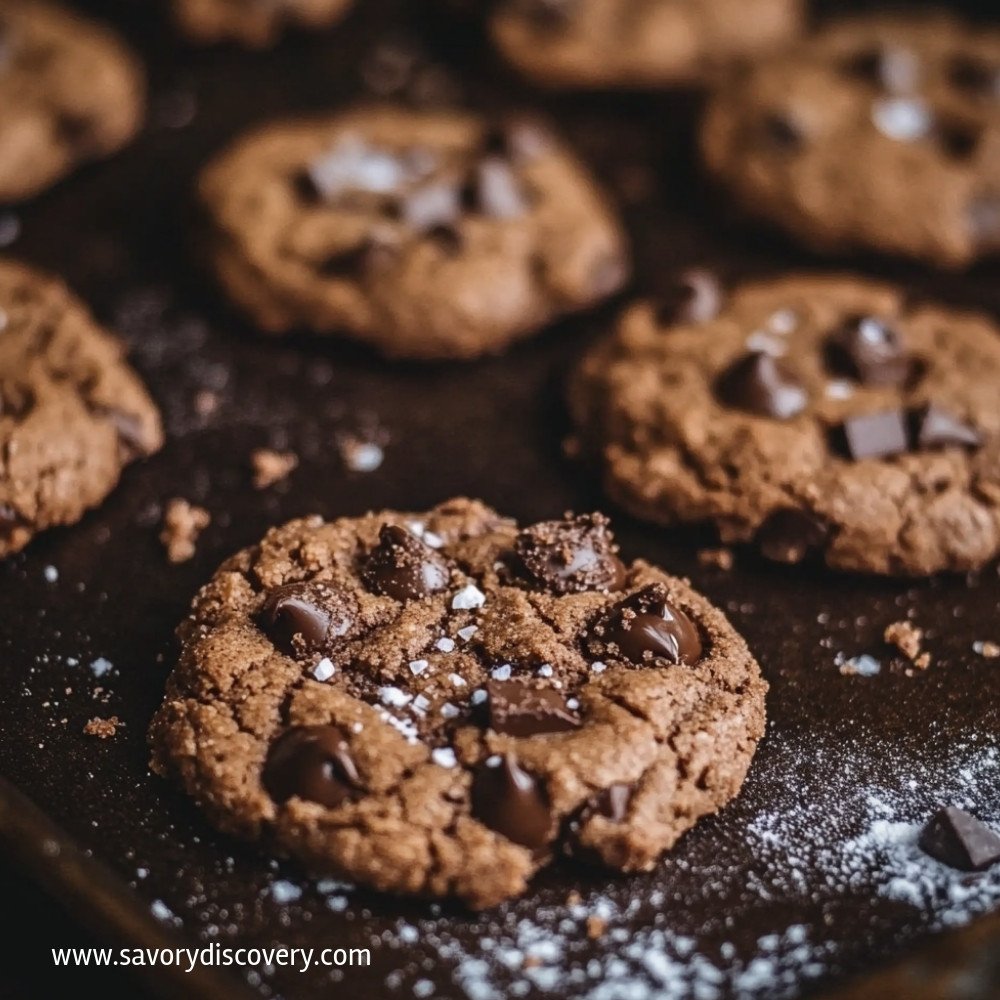 Atta Chocolate Cookies on Pan