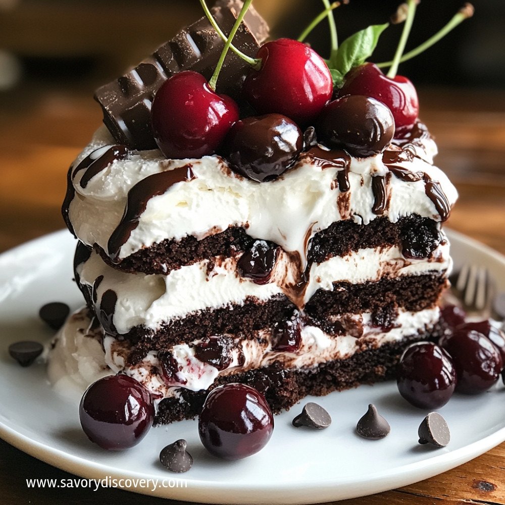Black Forest Ice Cream Sandwich Cake
