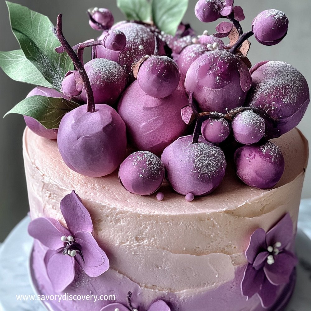 Cake with Paper Plums