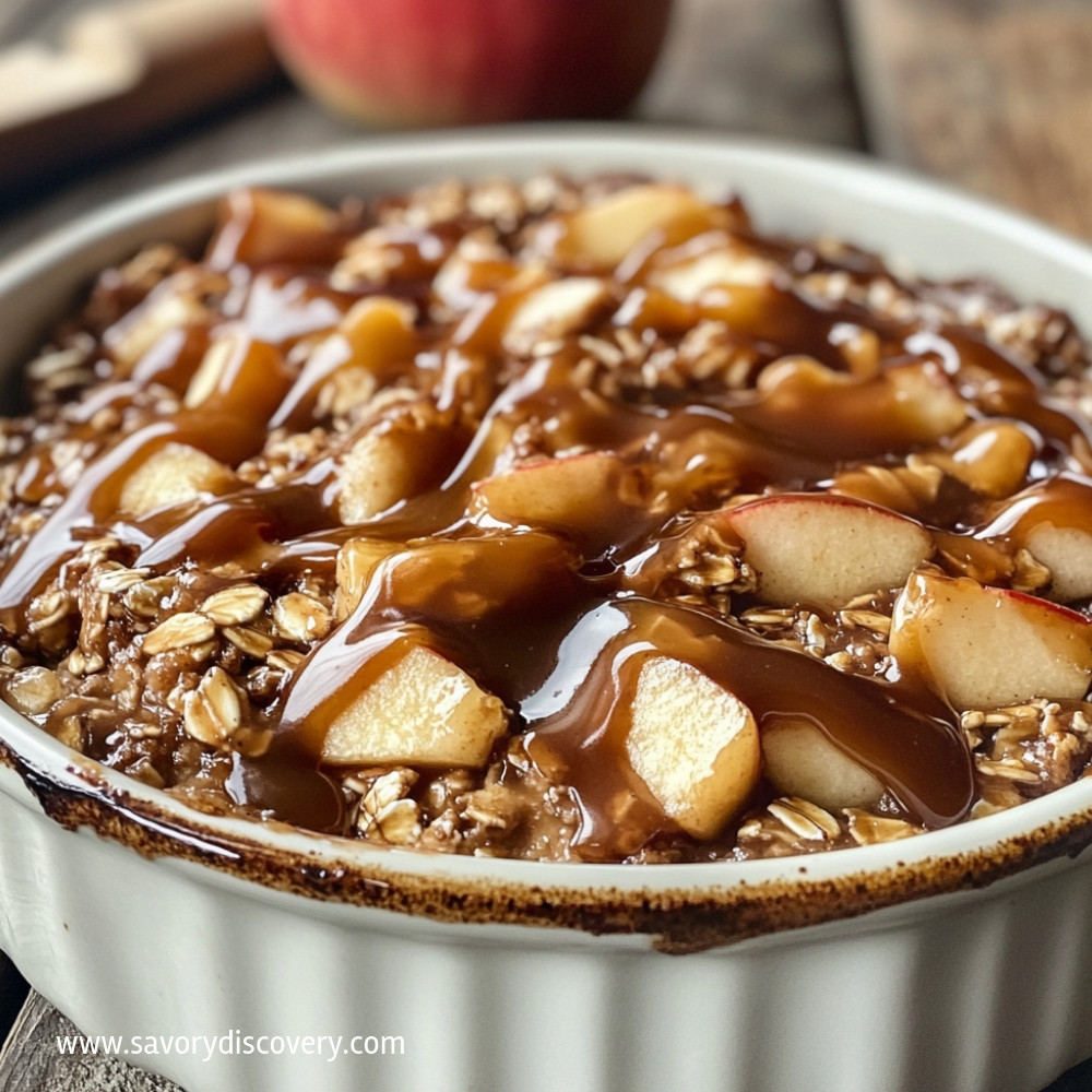 Caramel Apple Baked Oatmeal