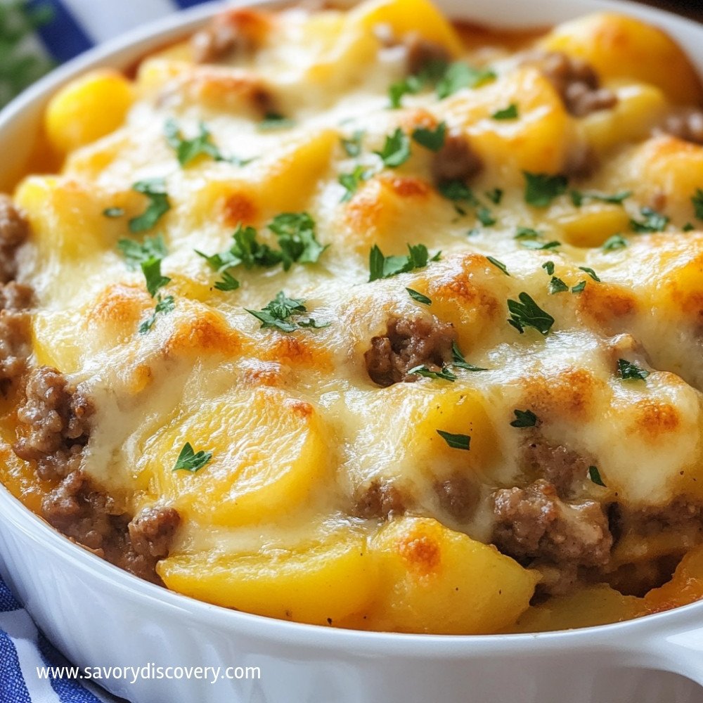 Cheesy Hamburger Potato Casserole