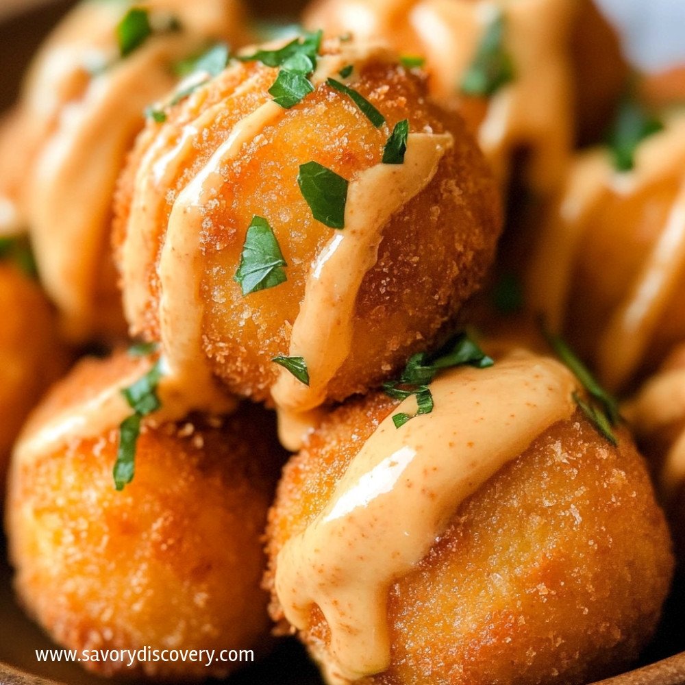 Cheesy Yuca Balls with a Chipotle Mayo