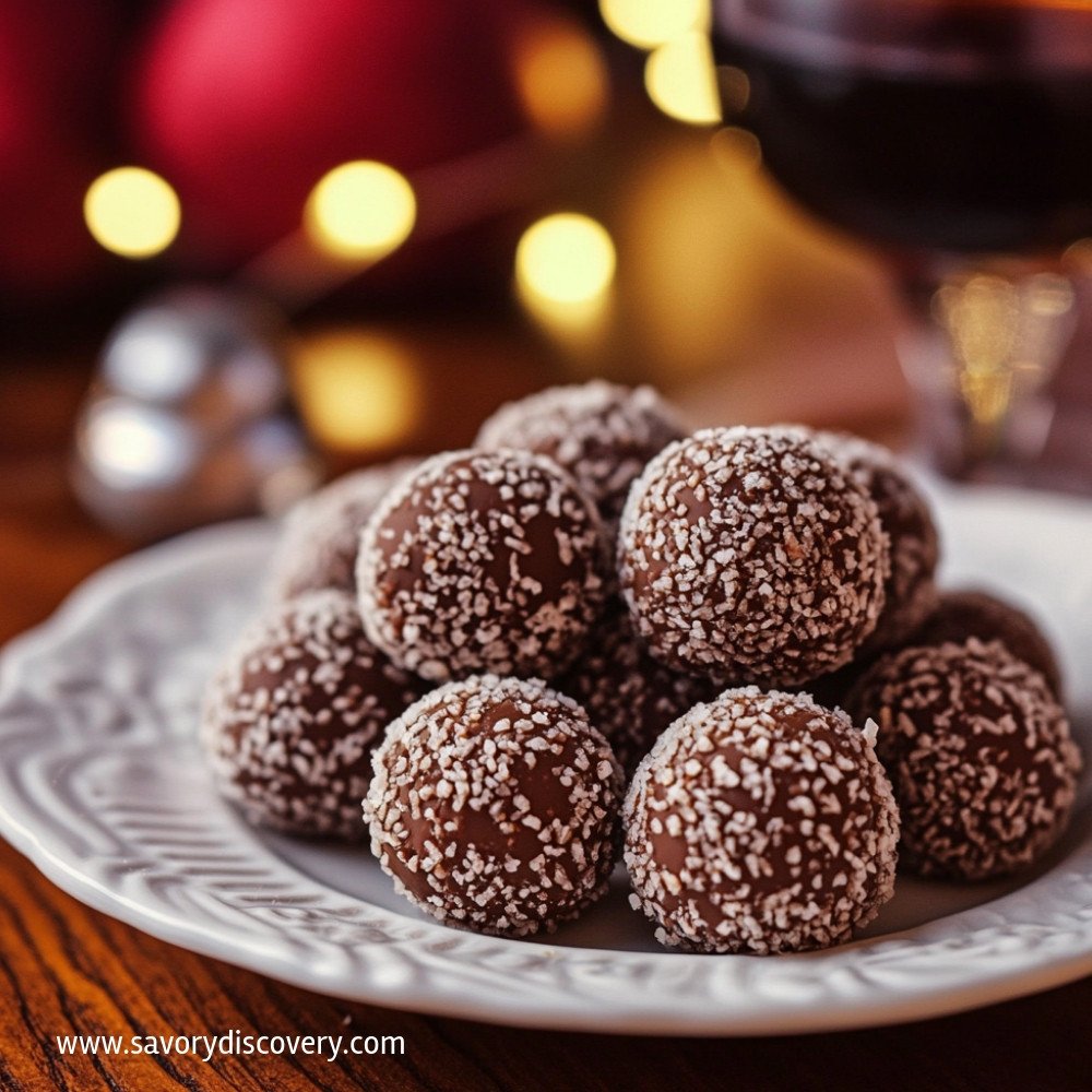 Chocolate Bourbon or Rum Balls