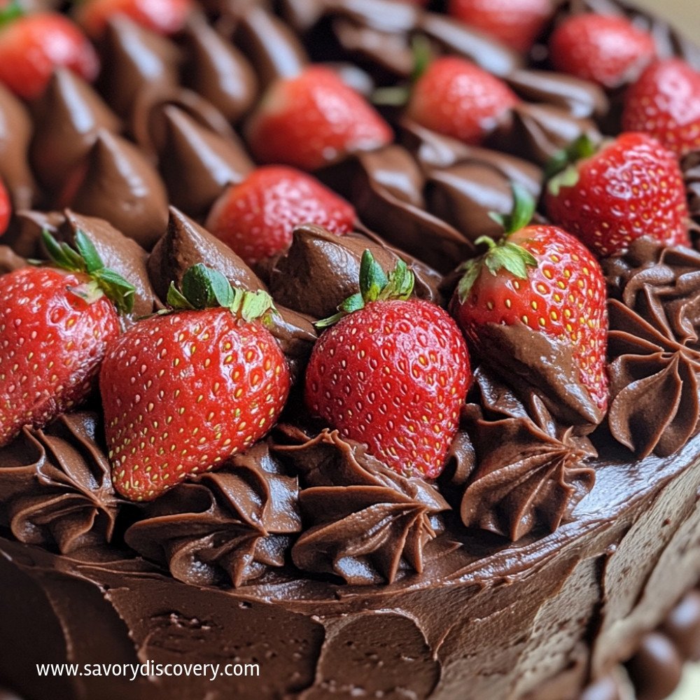 Chocolate Cake with Strawberry Filling