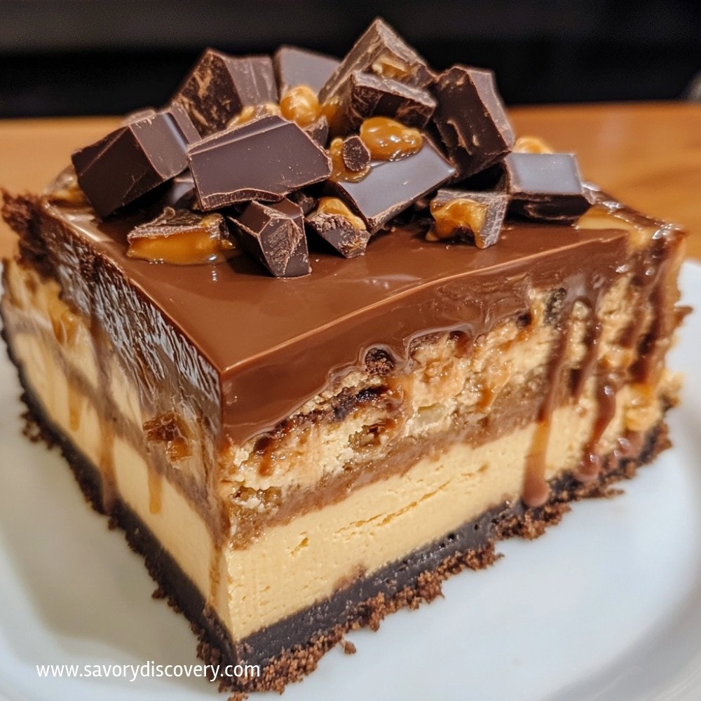 Chocolate Caramel Twix Cheesecake