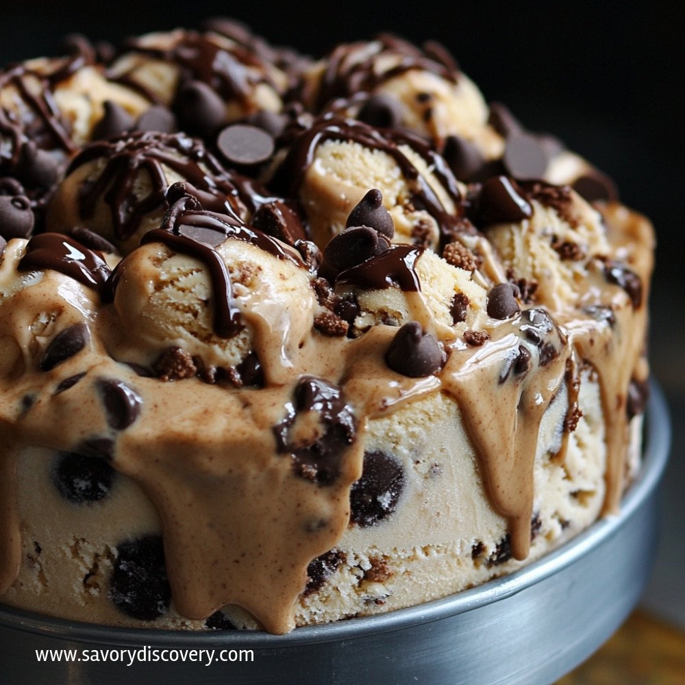 Chocolate Chip Cookie Dough Ice Cream Cake