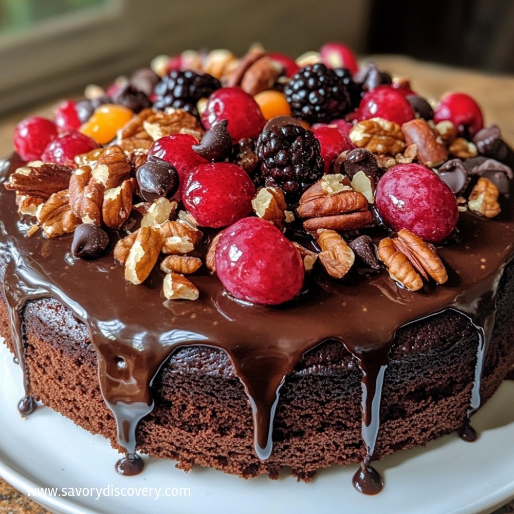 Chocolate Fruit Nut Cake