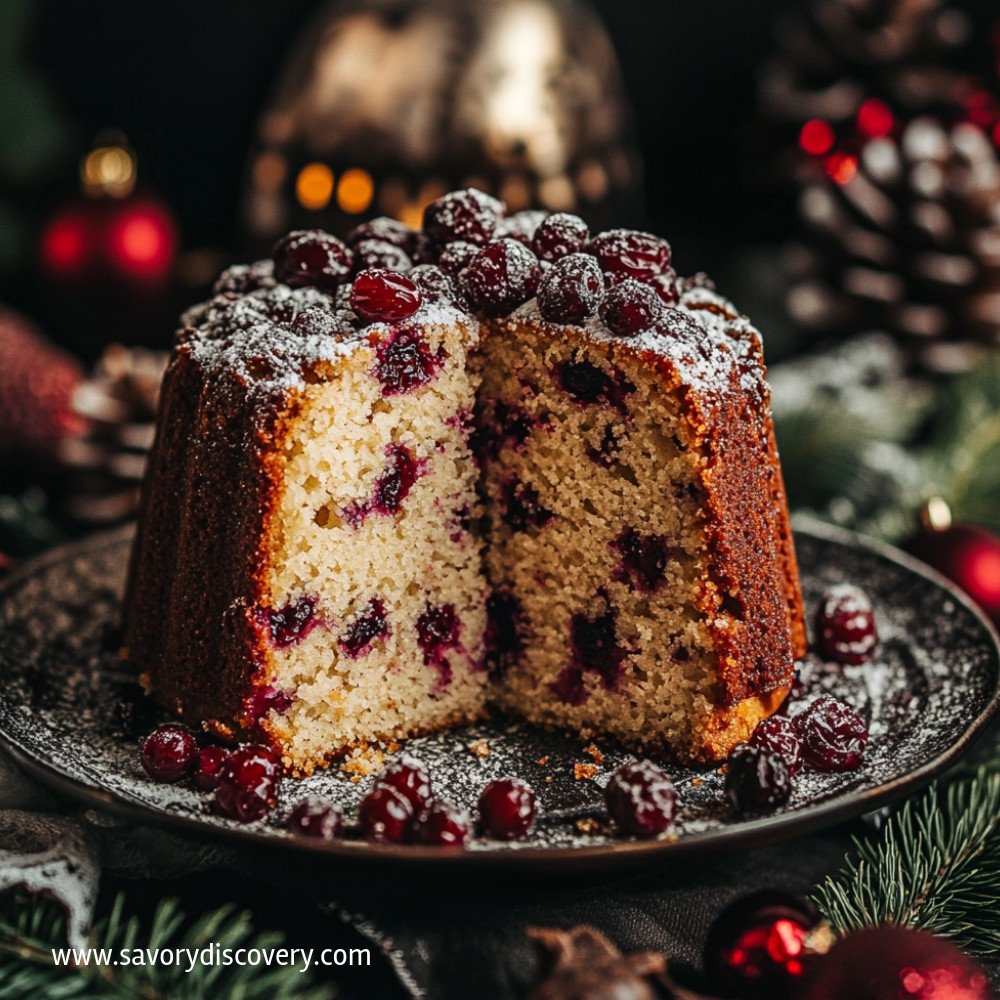 Christmas Cranberry Pound Cake