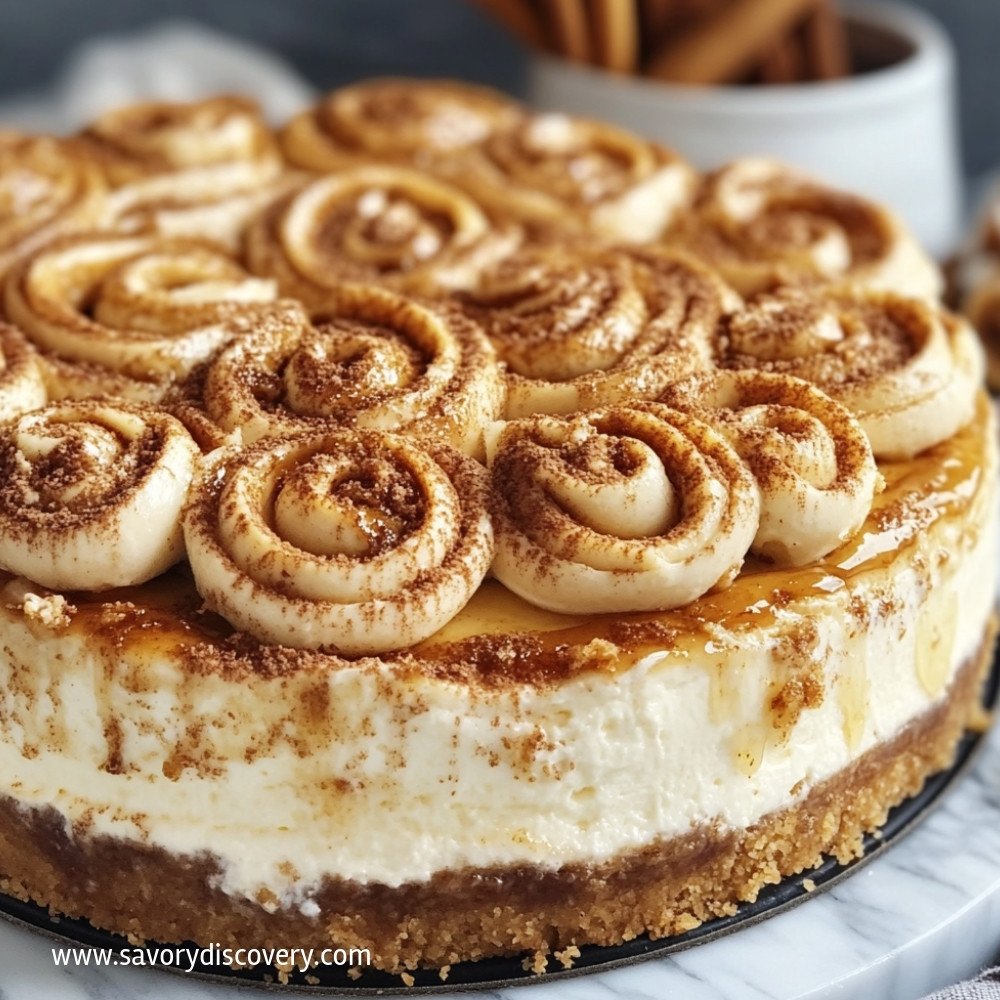 Cinnamon Roll Honeybun Cheesecake