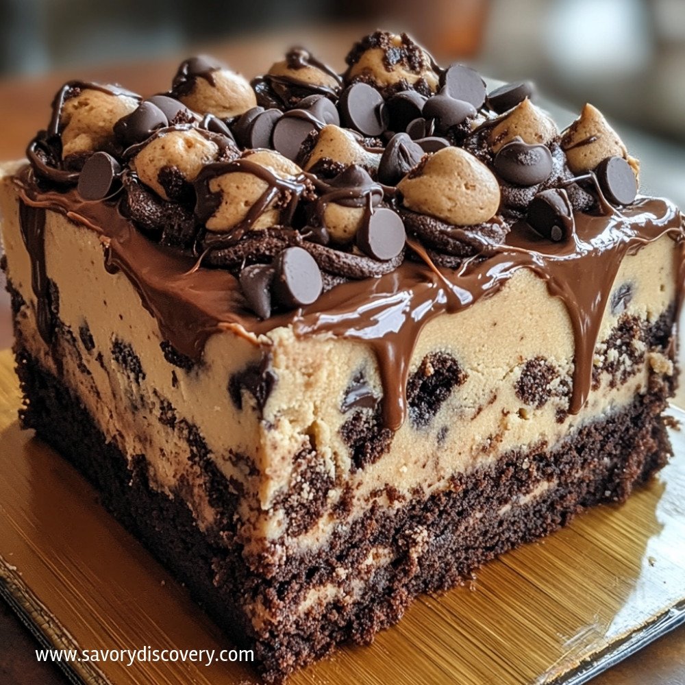 Cookie Dough Brownie Cake