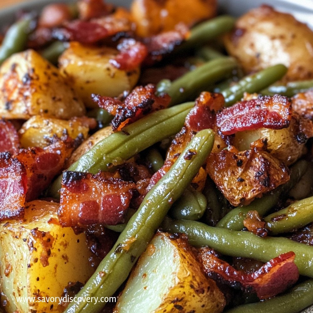 Country Ranch Green Beans and Potatoes with Bacon