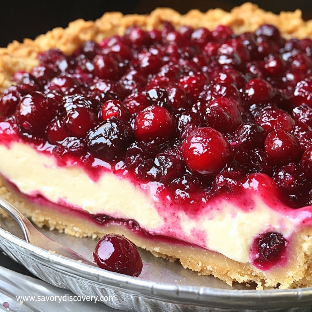 Cranberry Cheesecake Pie