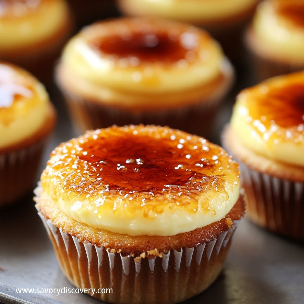 Creme Brulee Cheesecake Cupcakes