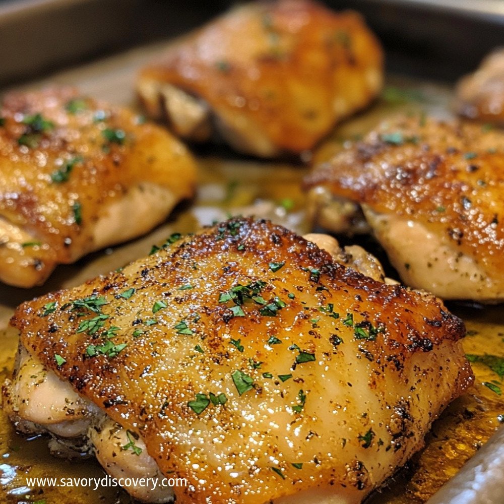 Crispy Oven-Baked Chicken Thighs