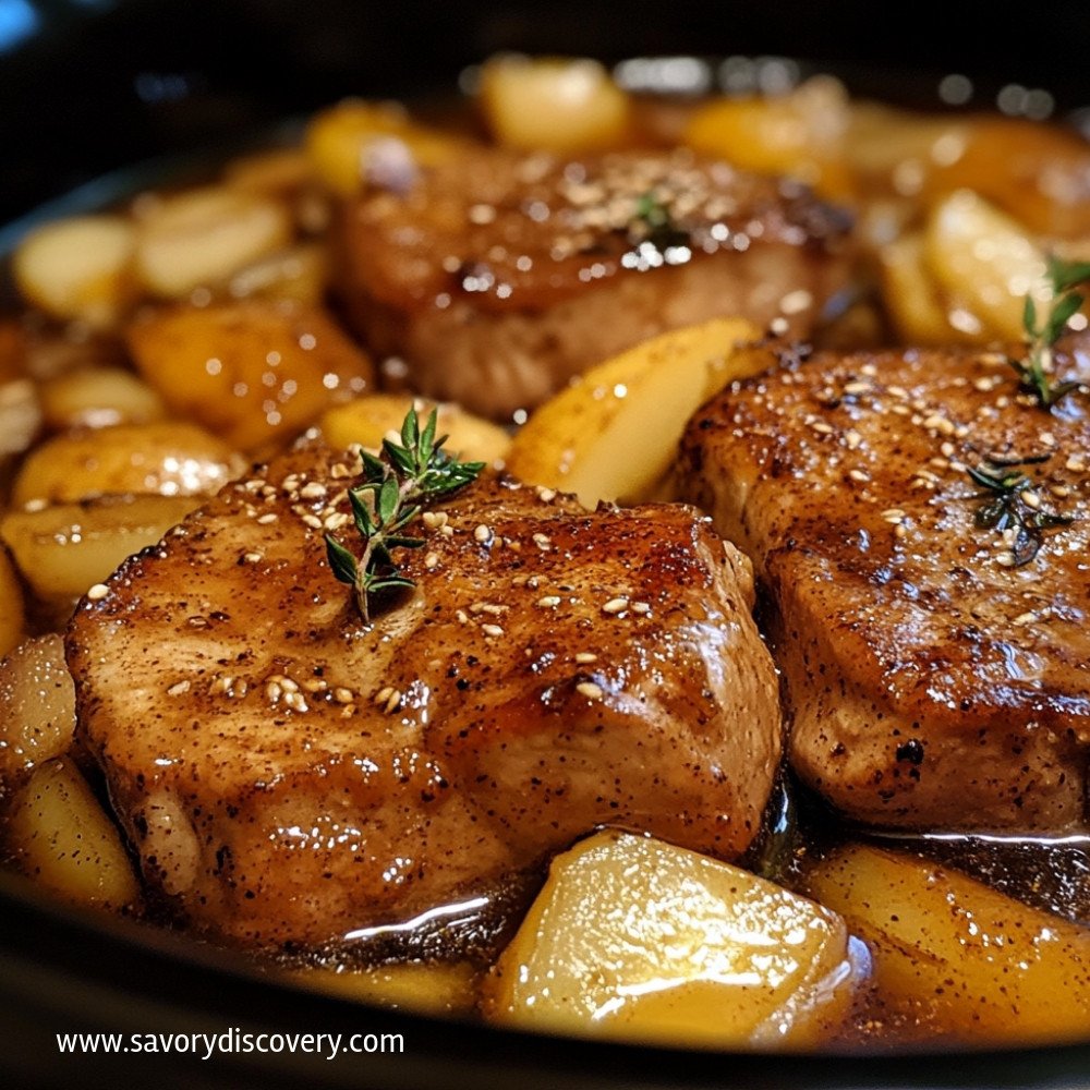 Crock Pot Apple Pork Chops