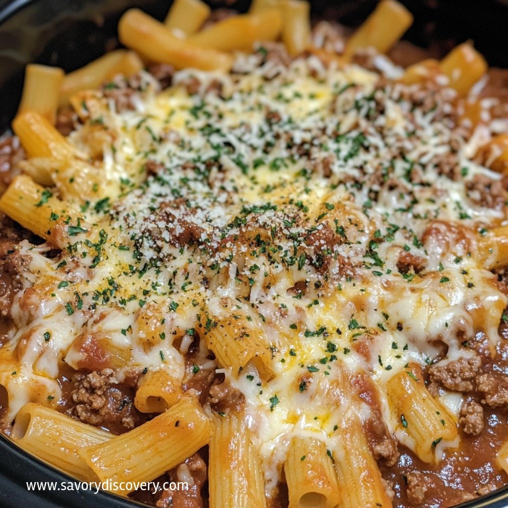 Crock Pot Baked Ziti